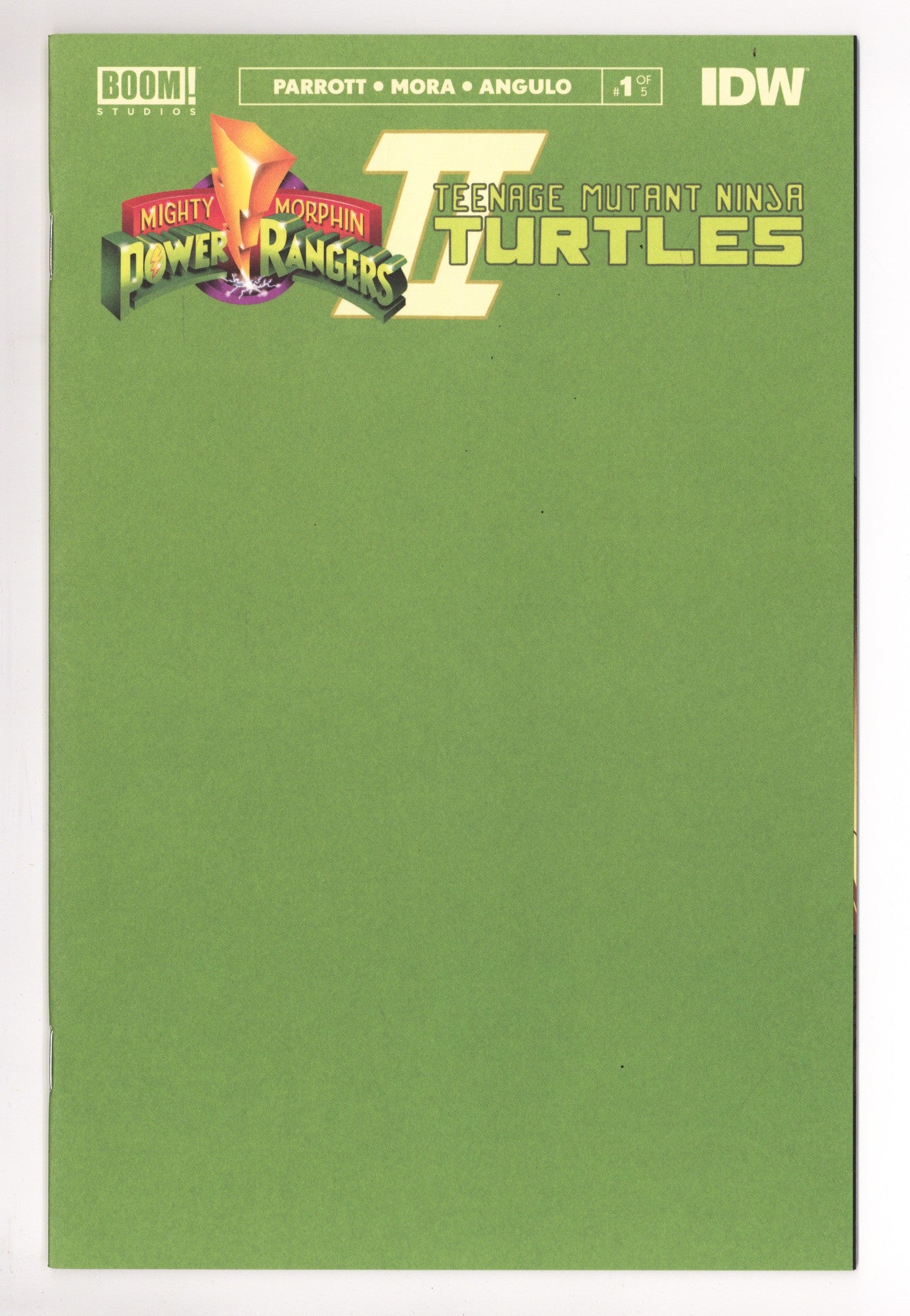 Mighty Morphin Power Rangers / Teenage Mutant Ninja Turtles II 1 High Grade (2023) Blank Variant 