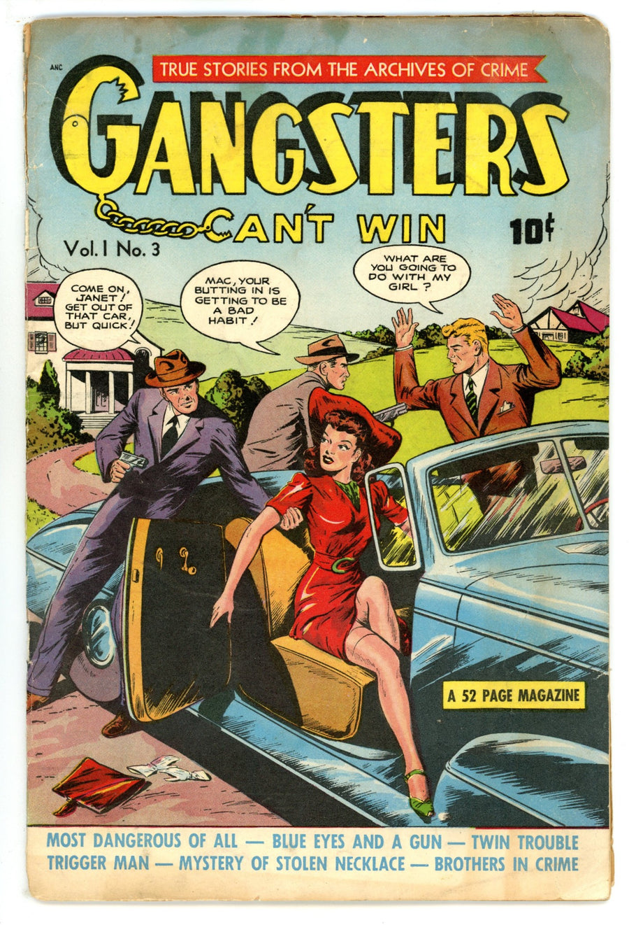 Gangsters Can't Win Vol 1 3 GD+ (2.5) (1948) 