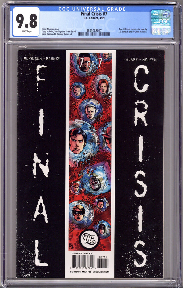 Final Crisis 7 CGC 9.8 (NM/M) (2009) Sliver Variant