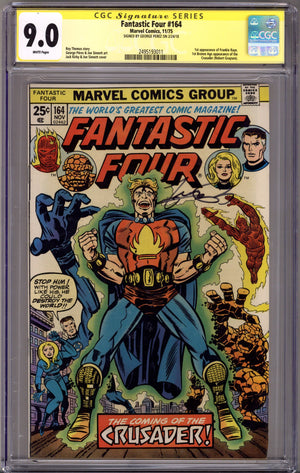 Fantastic Four Vol 1 164 CGC 9.0 (VF/NM)   (1975)        Signed x1 Cover George Perez