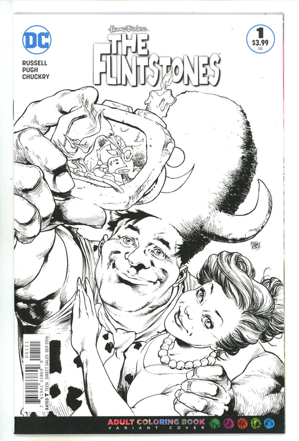 The Flintstones 1 Mid Grade (2016) Reis Colouring Book Variant
