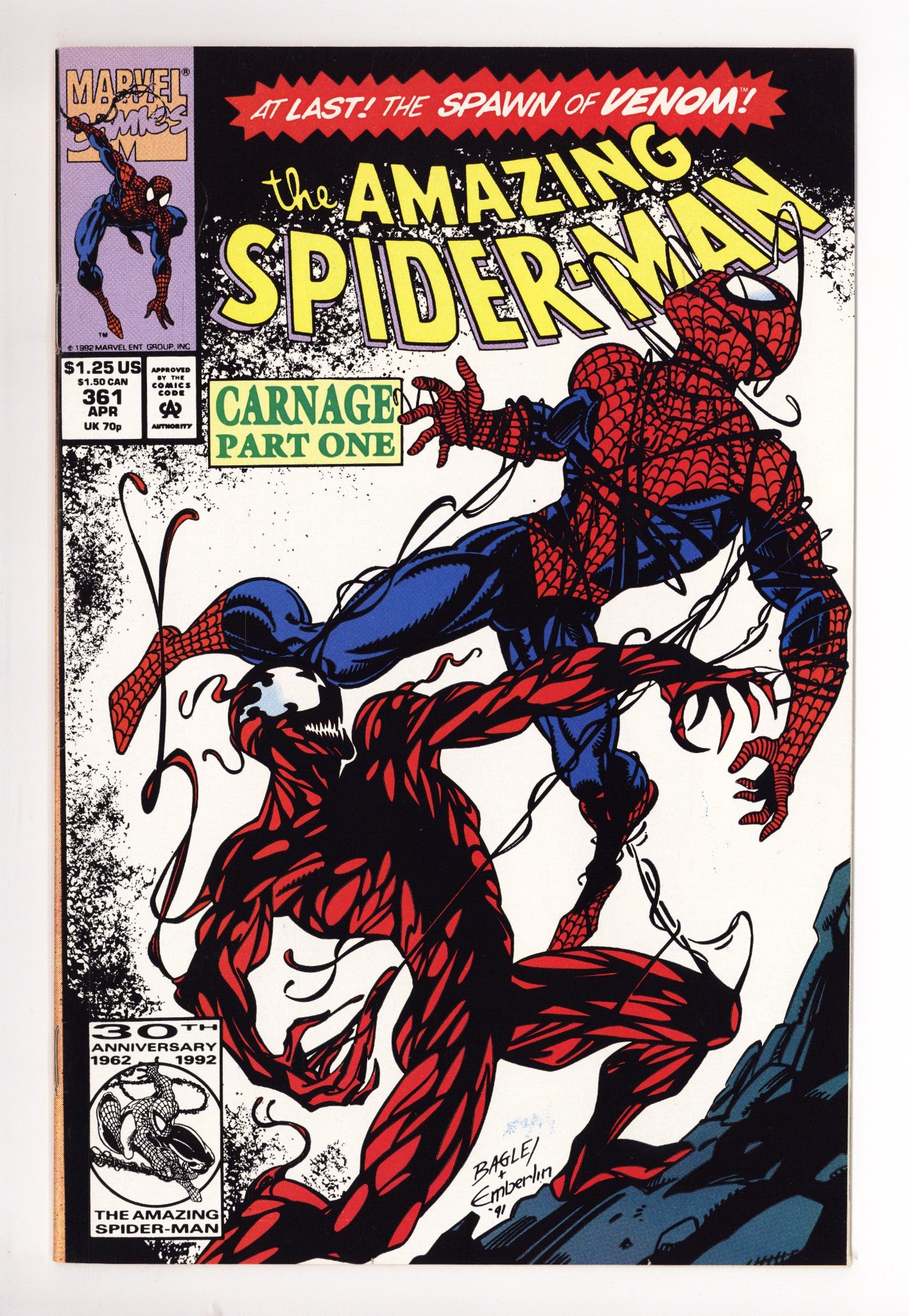 The Amazing Spider-Man Vol 1 361 VF+ (8.5) (1992) 