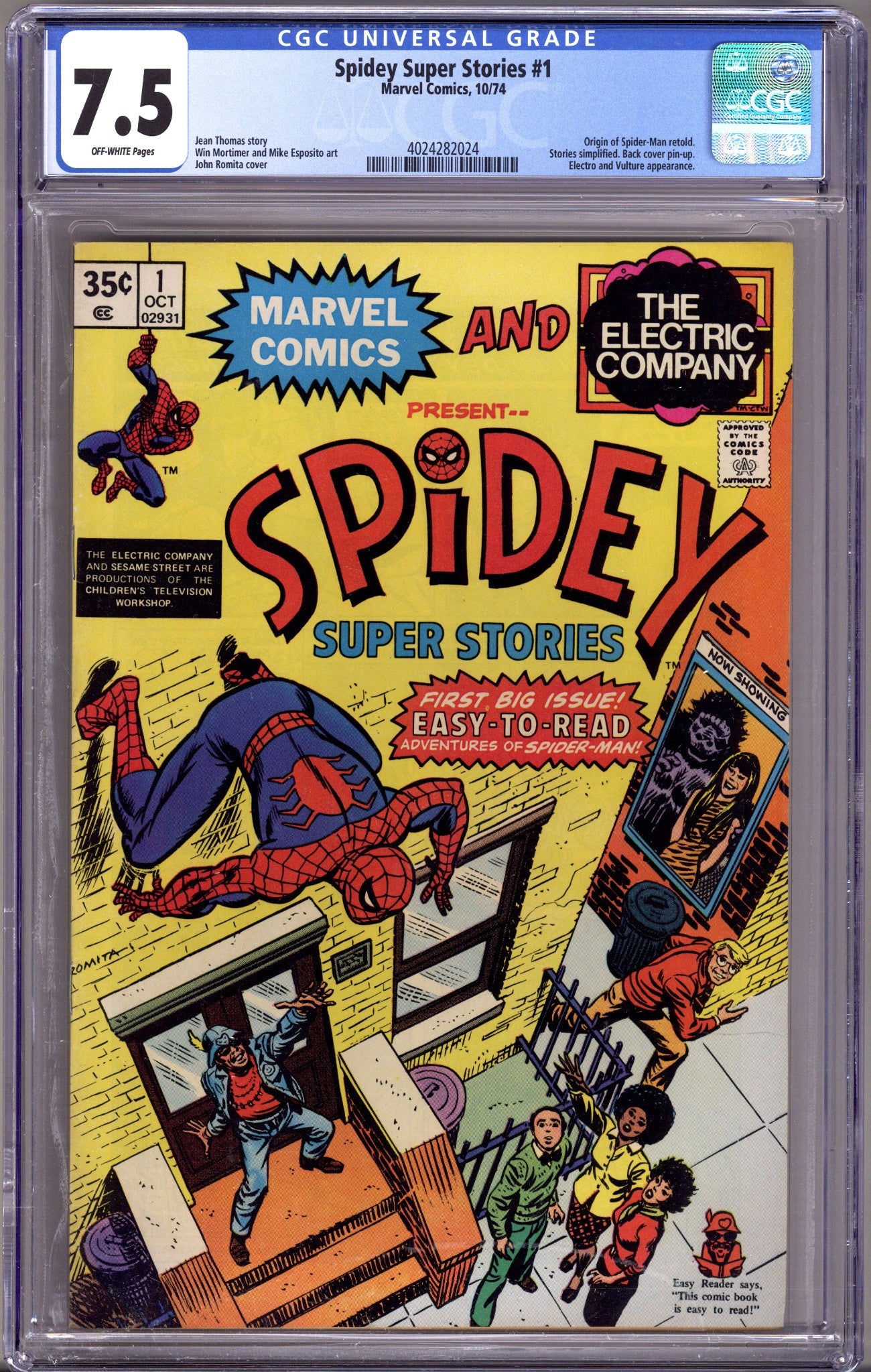 Spidey Super Stories 1 CGC 7.5 (VF-) (1974) 