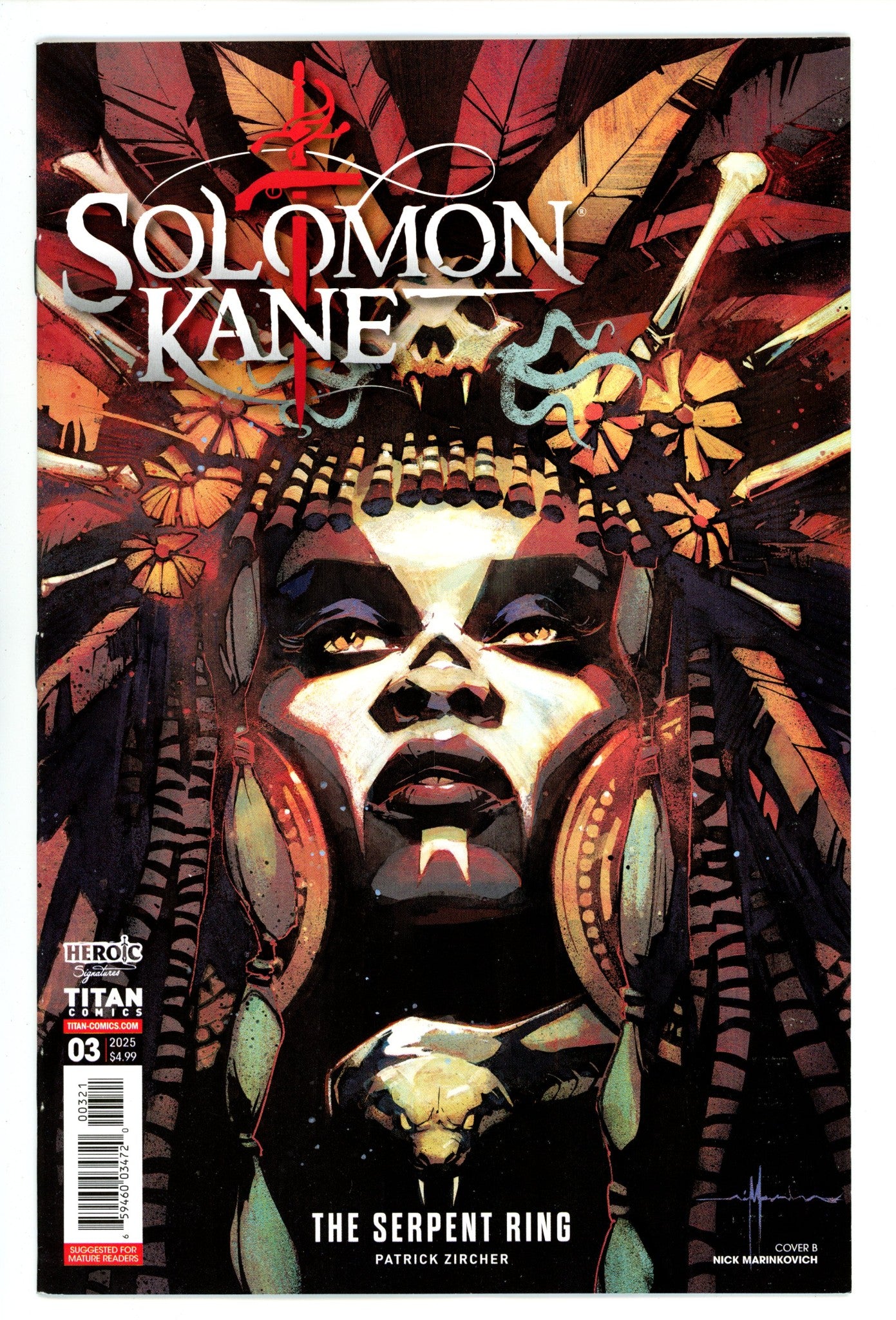 Solomon Kane The Serpent Ring 3 Marinkovich Variant (2025)