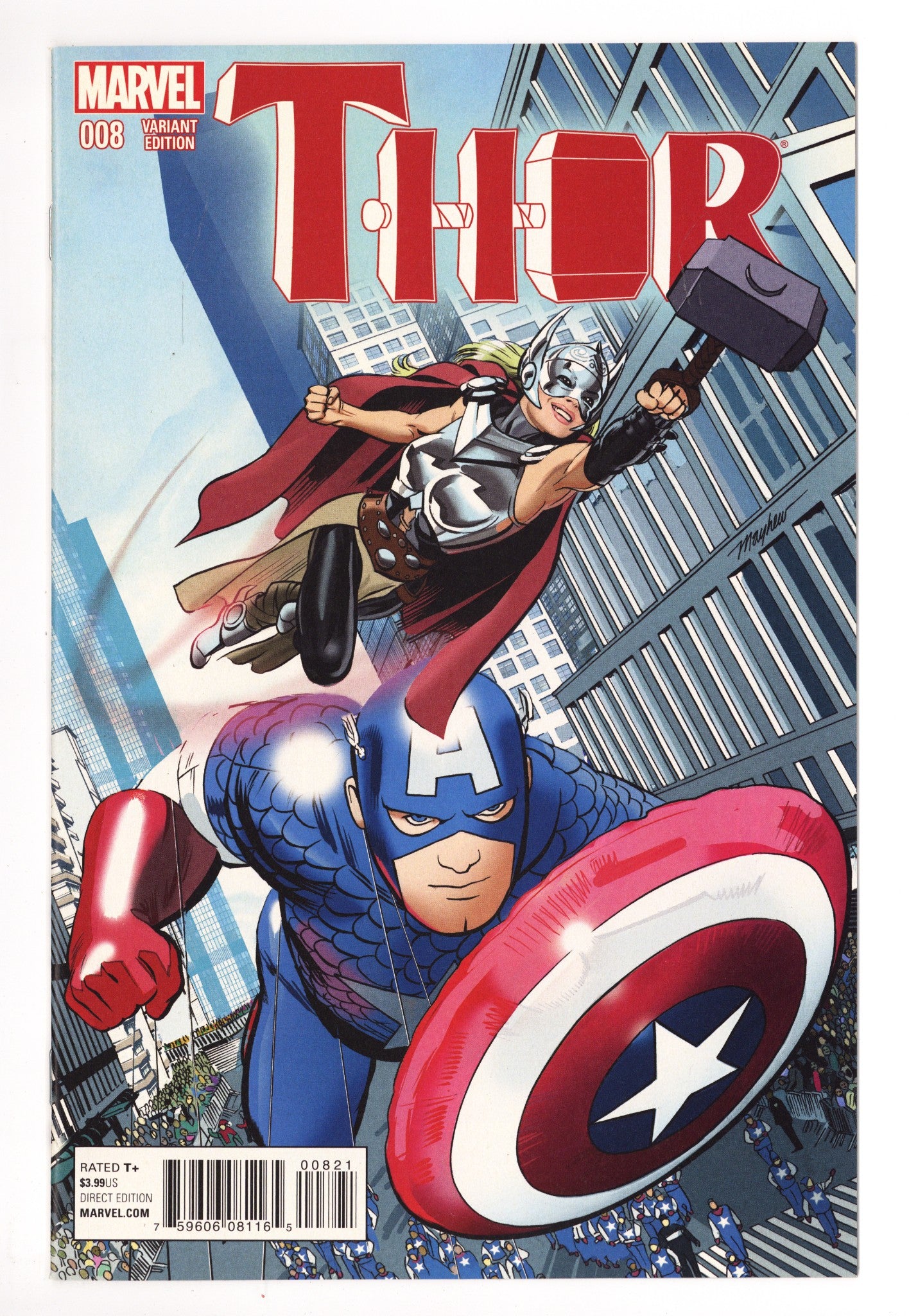 Thor Vol 4 8  High Grade   (2015) Mayhew     Variant  