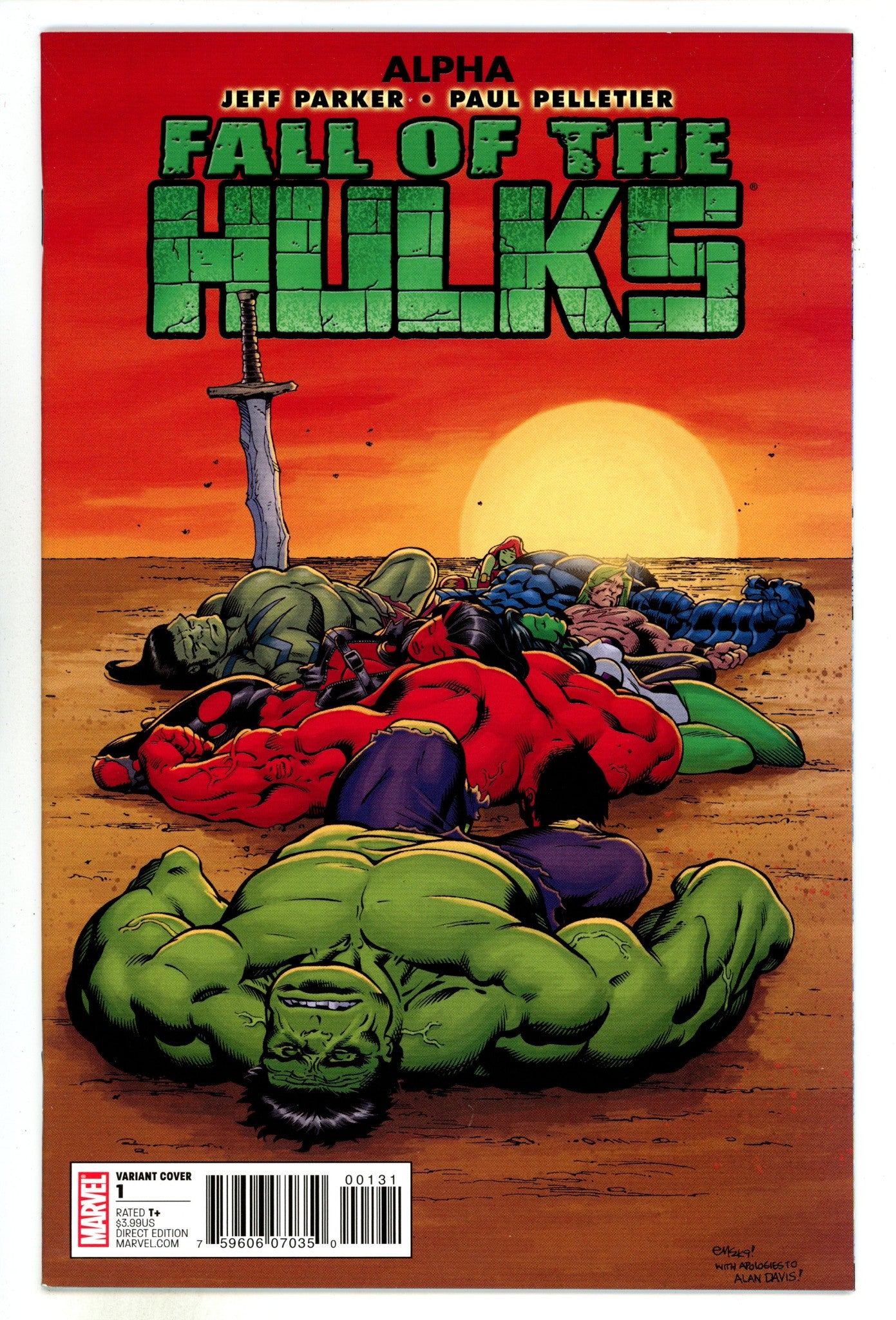 Fall of the Hulks: Alpha 1 High Grade (2010) McGuinness Variant 
