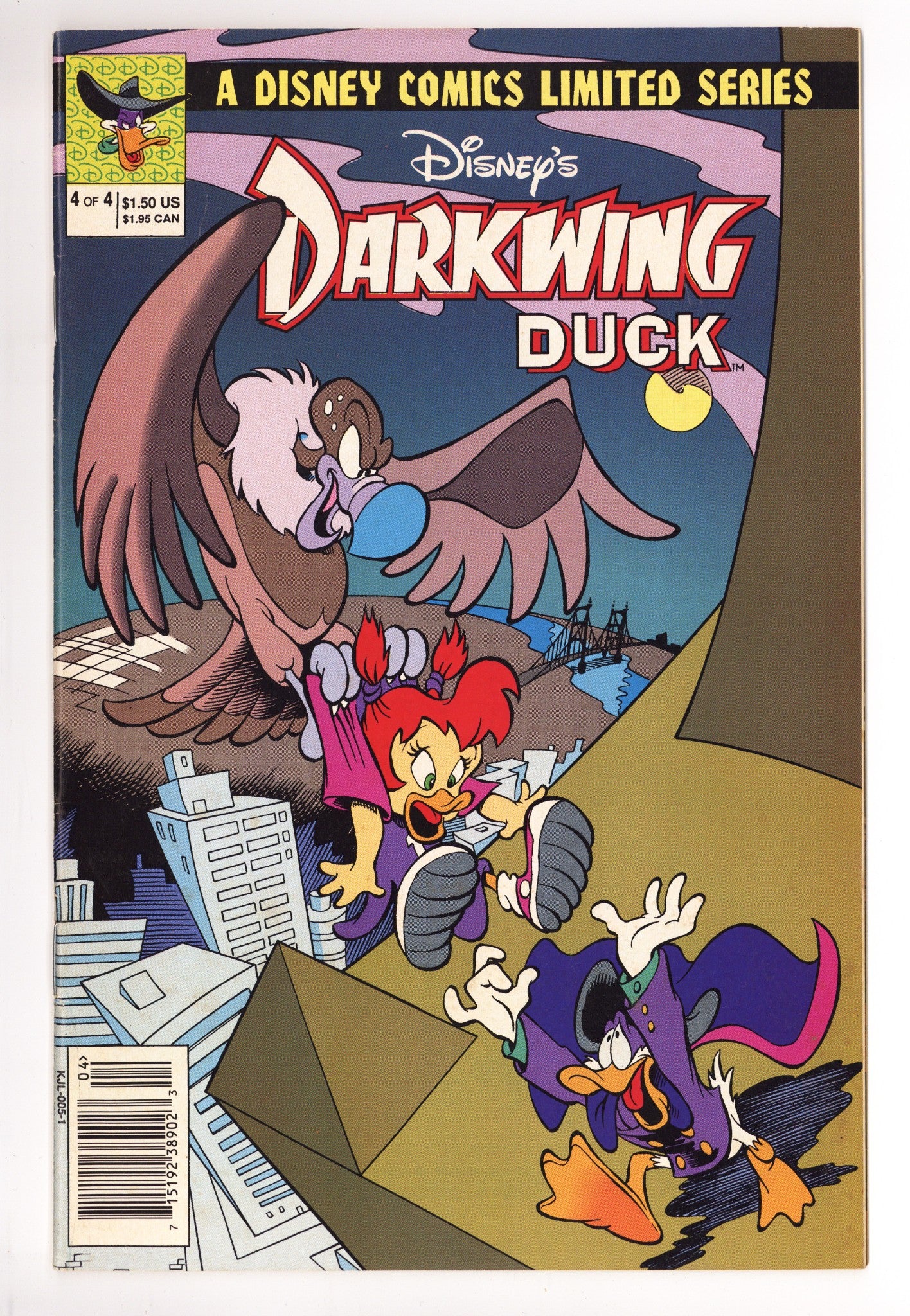 Disney's Darkwing Duck Limited Series Vol 1 4 Mid Grade (1992) Newsstand 