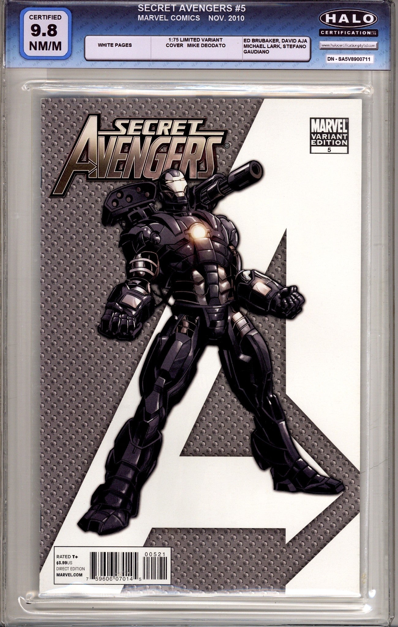 Secret Avengers Vol 1 5 Halo 9.8 (NM/M) (2010) Deodato Incentive Variant 
