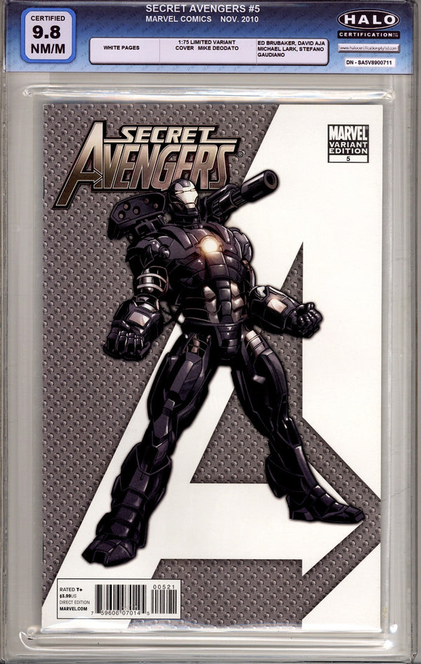 Secret Avengers Vol 1 5 Halo 9.8 (NM/M) (2010) Deodato Incentive Variant