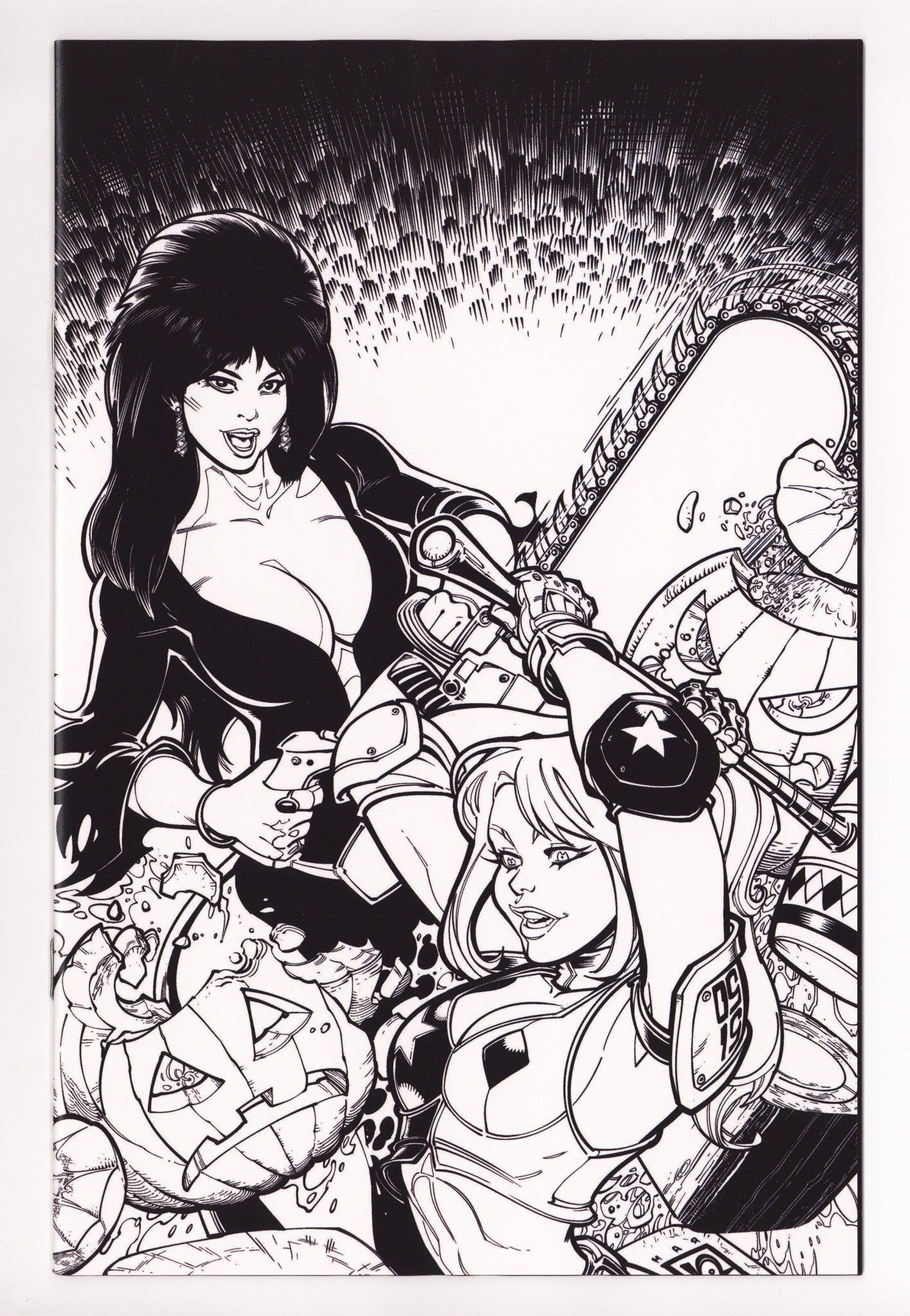 Harley Quinn X Elvira 1 Hardin B&W Virgin Incentive NM- (2025)