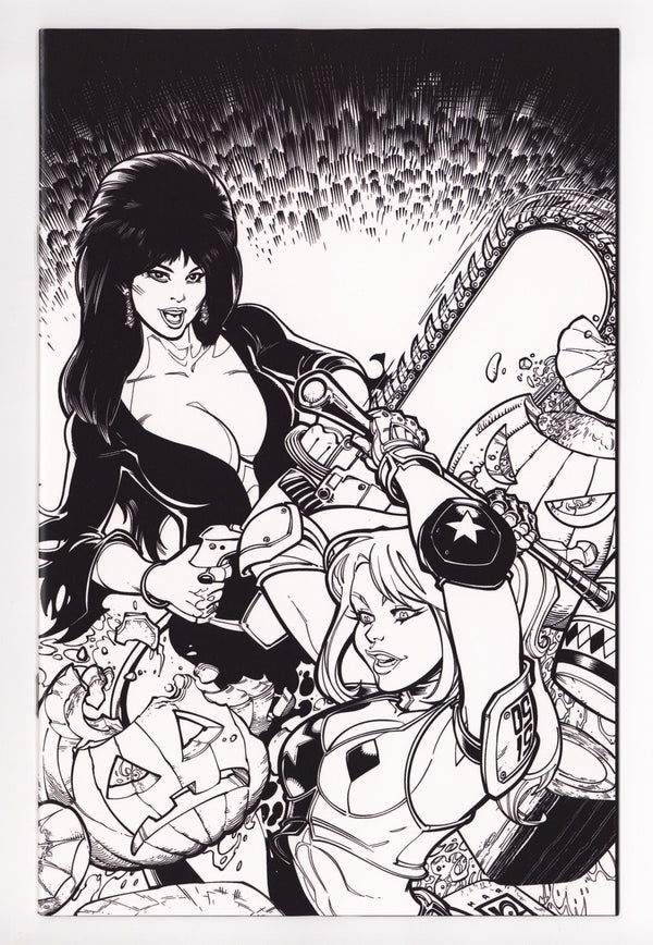 Harley Quinn X Elvira 1 Hardin B&W Virgin Incentive NM- (2025)