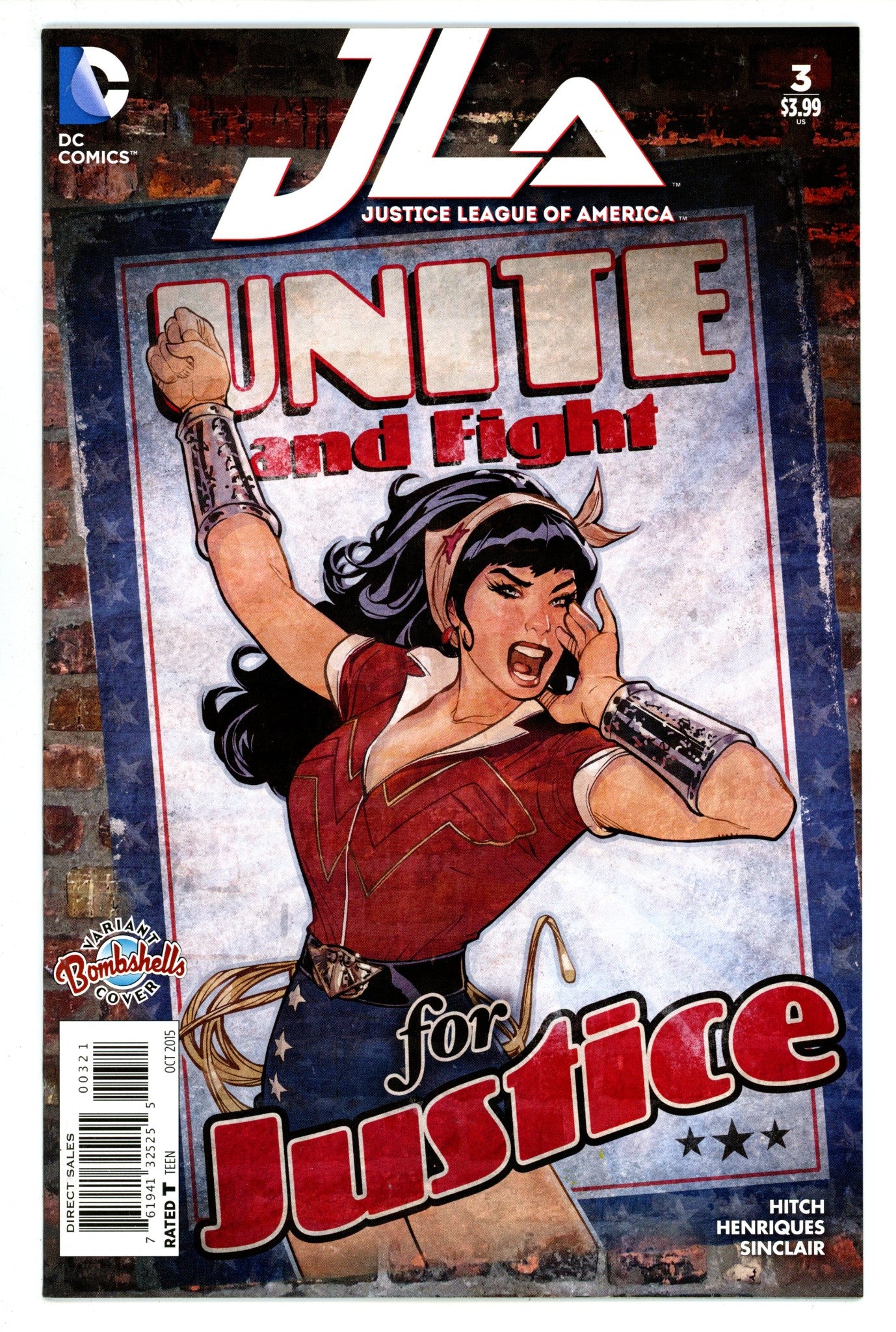 Justice League of America Vol 4 3 High Grade (2015) Dodson Variant 