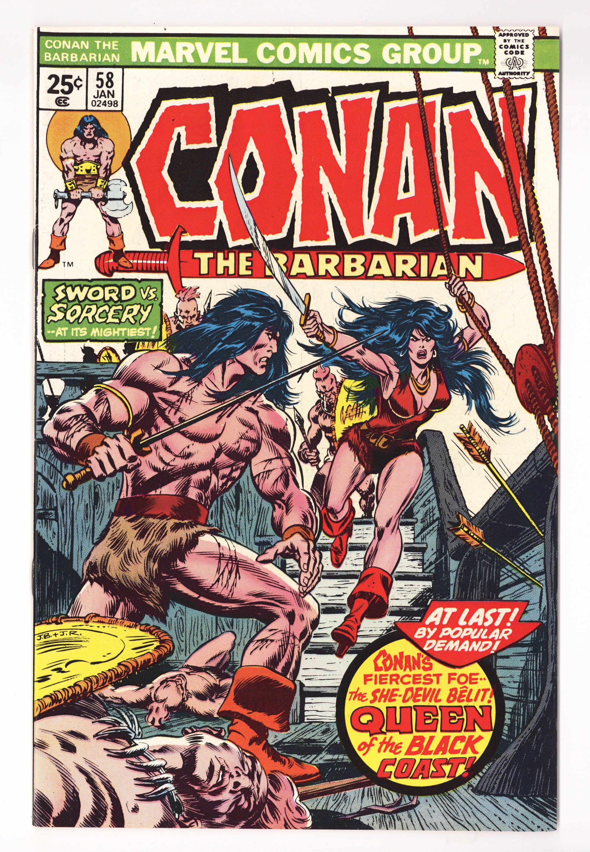 Conan the Barbarian Vol 1 58  VF (8.0)   (1976)        