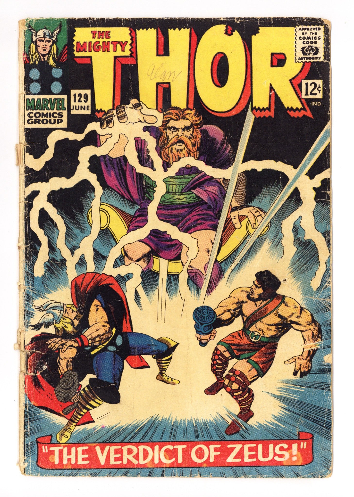 Thor Vol 1 129 FR (1.0) Coupon Clipped (1966) 