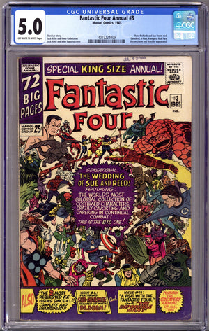 Fantastic Four Annual Vol 1 3 CGC 5.0 (VG/FN)   (1965)