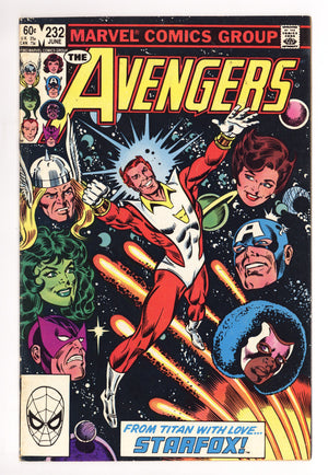 The Avengers Vol 1 232 Low Grade (1983)