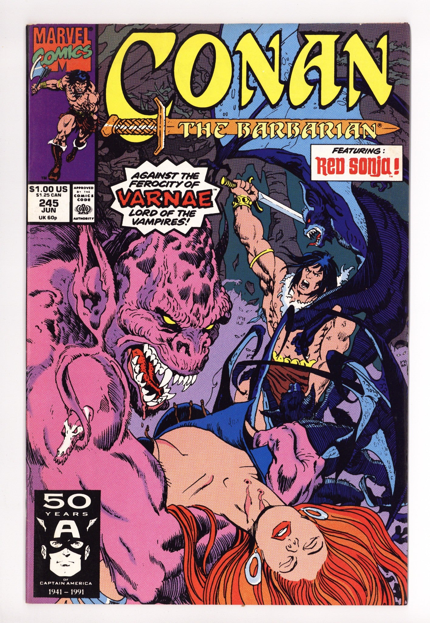 Conan the Barbarian Vol 1 245 Mid Grade (1991) 