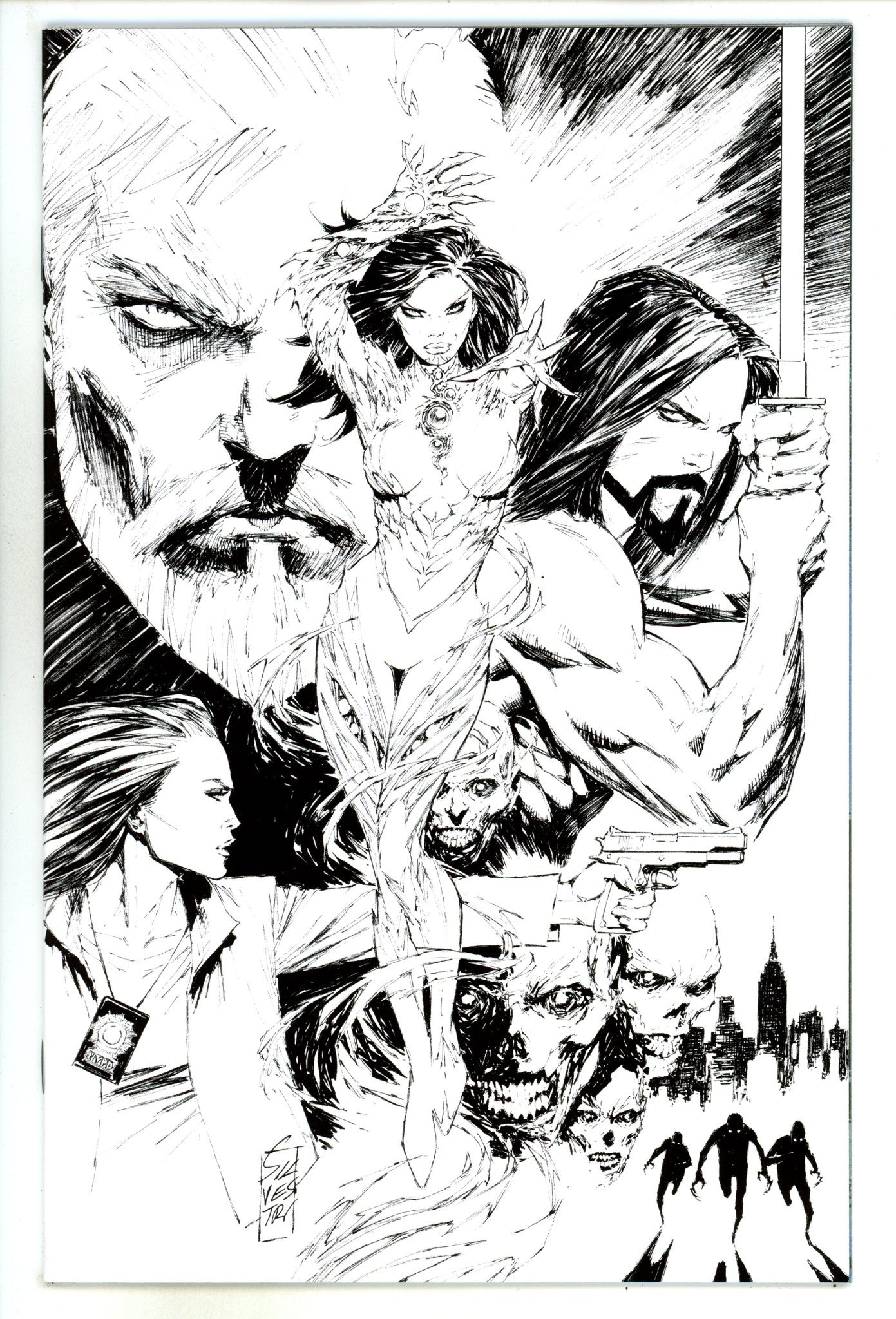 Witchblade Vol 3 1 VF/NM (9.0) (2024) Silvestri B&W Virgin Incentive Variant 