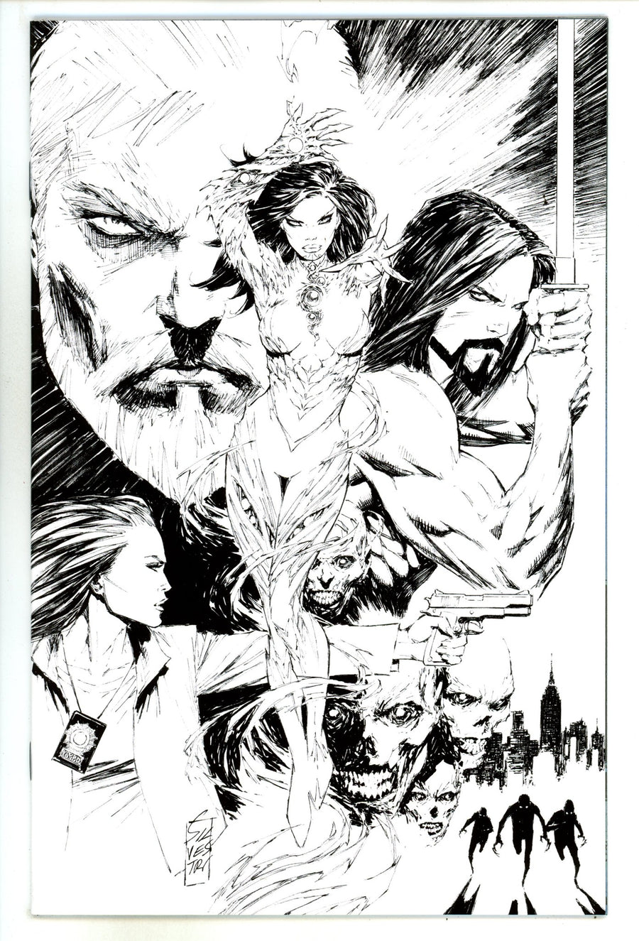 Witchblade Vol 3 1 VF/NM (9.0) (2024) Silvestri B&W Virgin Incentive Variant 