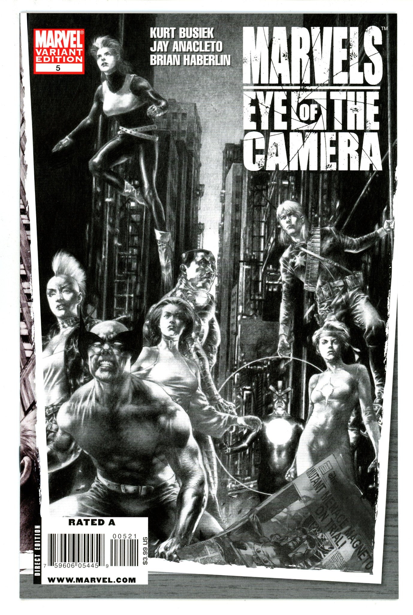 Marvels: Eye of the Camera 5 High Grade (2009) Anacleto B&W Variant 