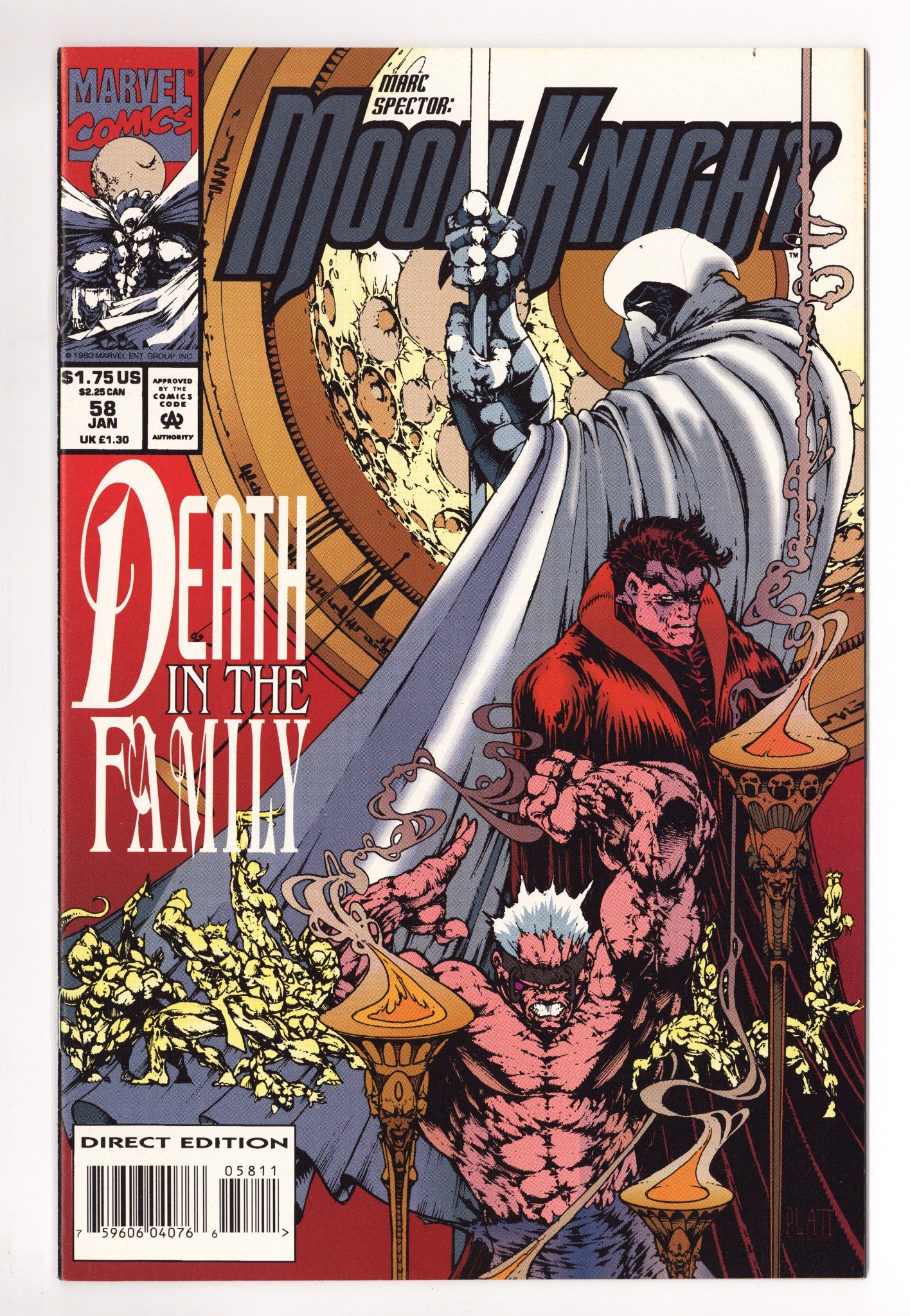 Marc Spector: Moon Knight 58 NM- (9.2) (1994) 