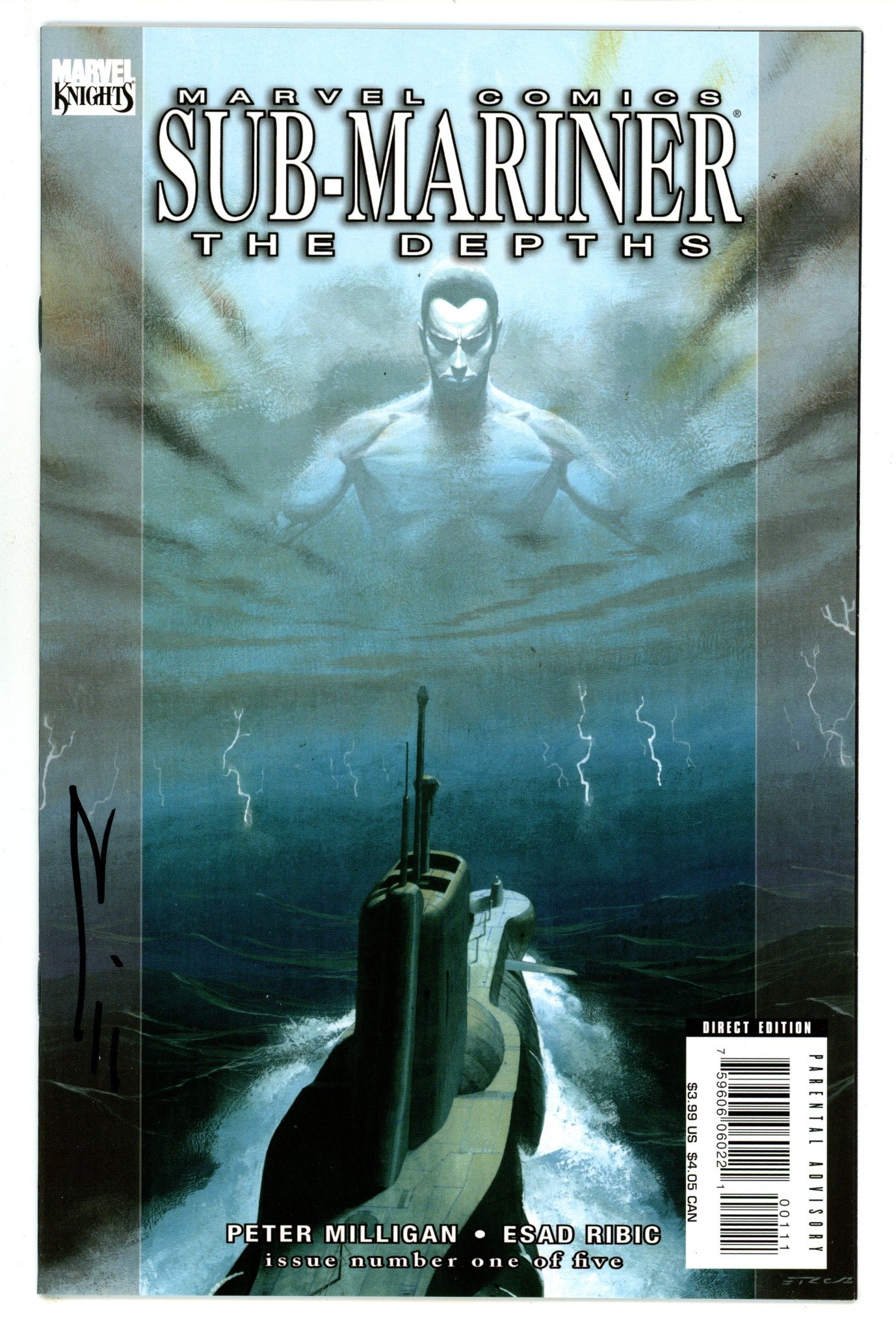 Sub-Mariner: The Depths 1 NM- (9.2) (2008) Signed x1 Cover Esad Ribiƒá 