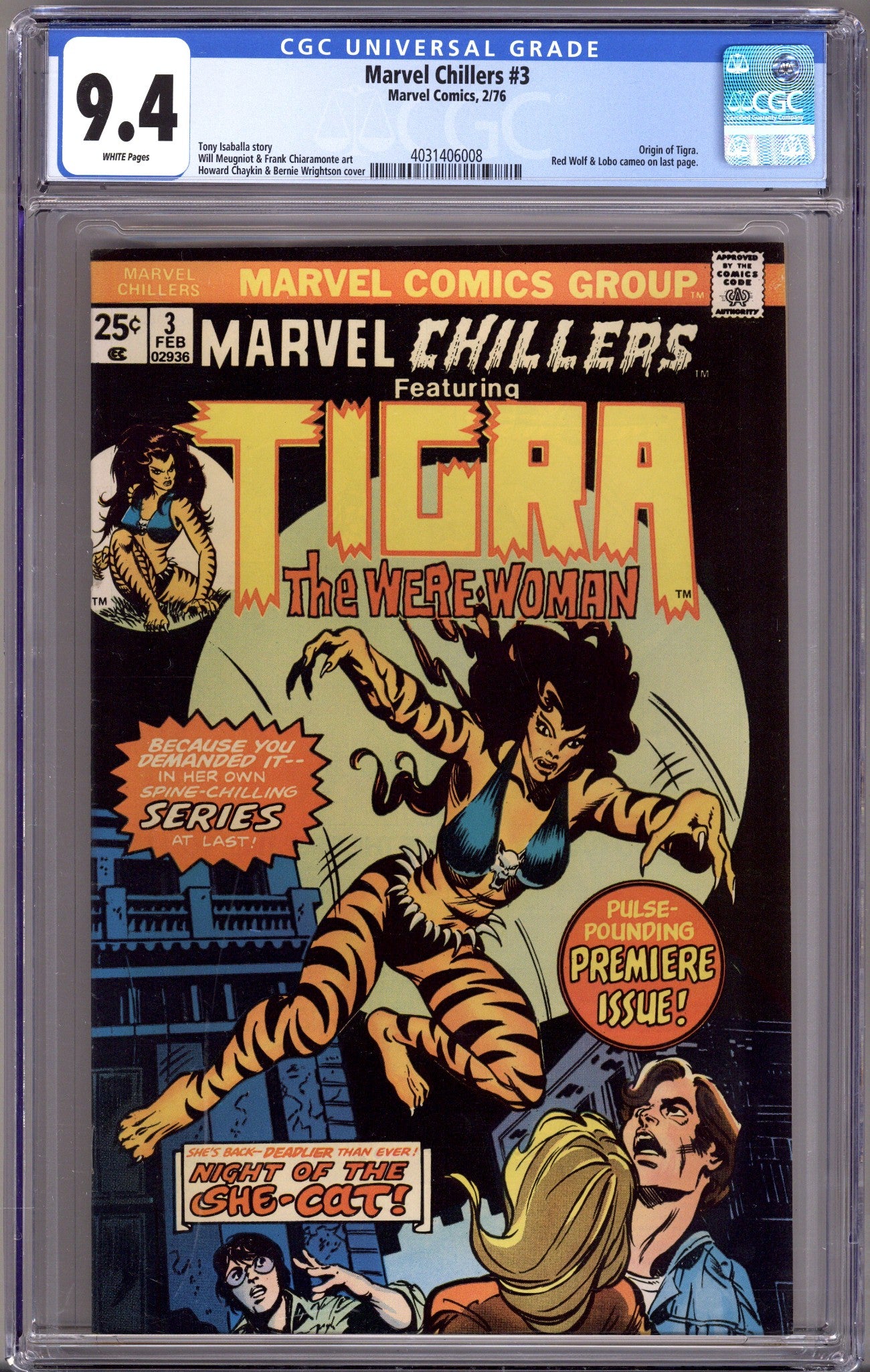 Marvel Chillers 3 CGC 9.4 (NM) (1976) 