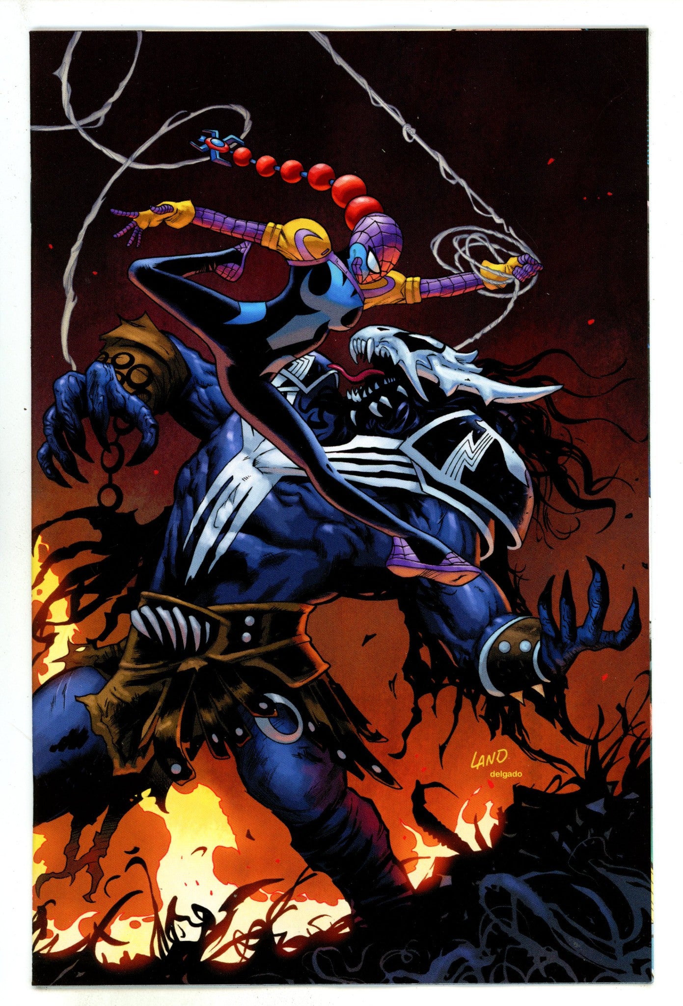 Spider-Verse Vs. Venomverse 1 Land Virgin Incentive Variant NM- (2025)