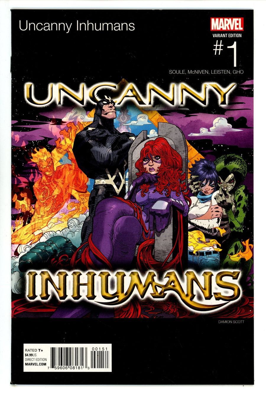 Uncanny Inhumans 1 Scott Hip-Hop Variant VF+ (2015)