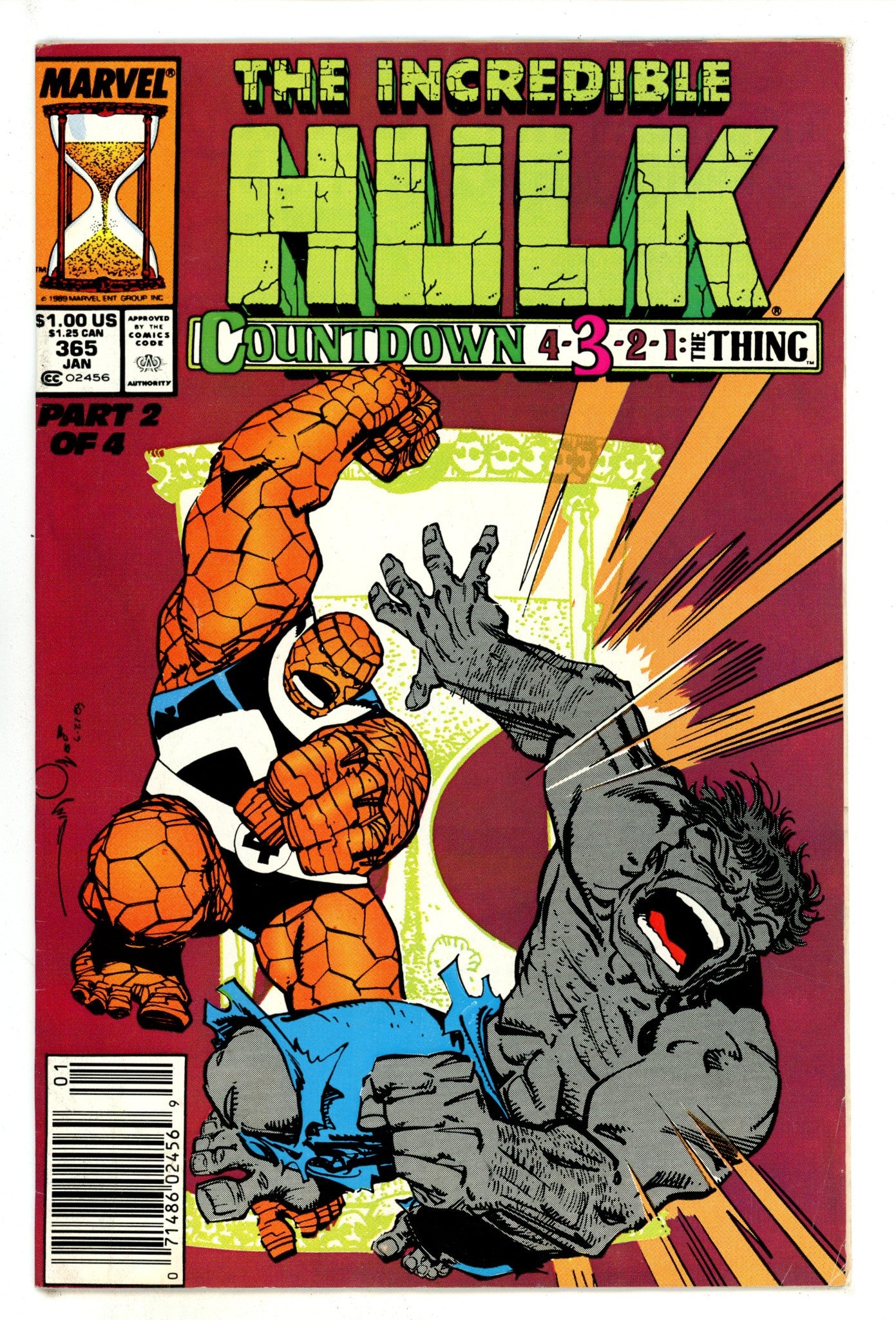 The Incredible Hulk Vol 1 365 Mid Grade (1990) Newsstand 