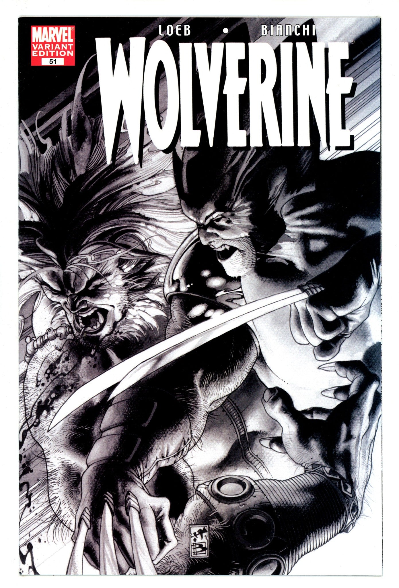 Wolverine Vol 3 51 High Grade (2007) B&W Variant 