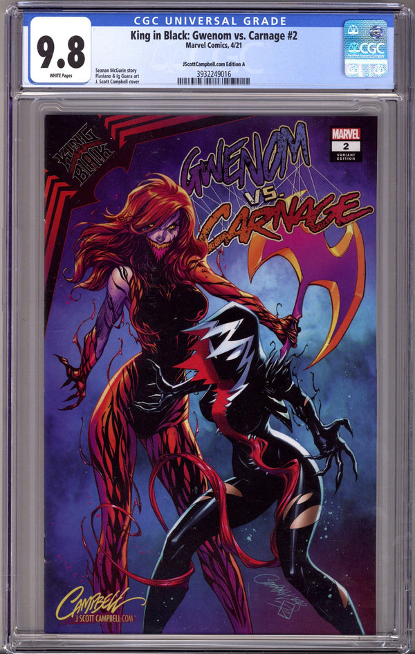 King in Black: Gwenom vs. Carnage 2 Campbell Exlusive CGC 9.8 (2021)
