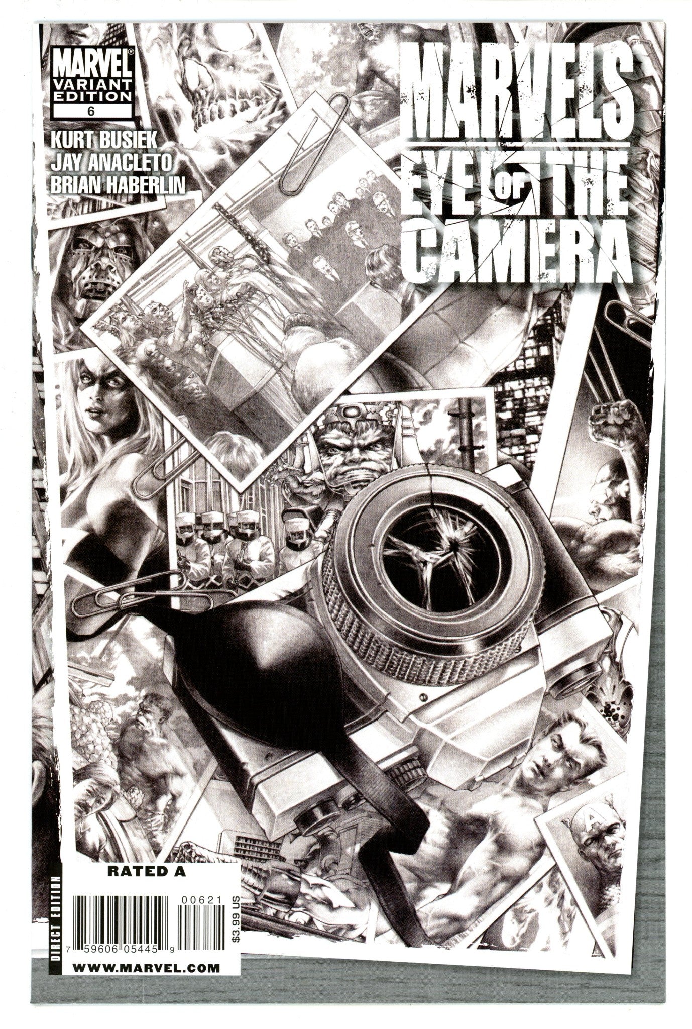 Marvels: Eye of the Camera 6 High Grade (2010) Anacleto B&W Variant 