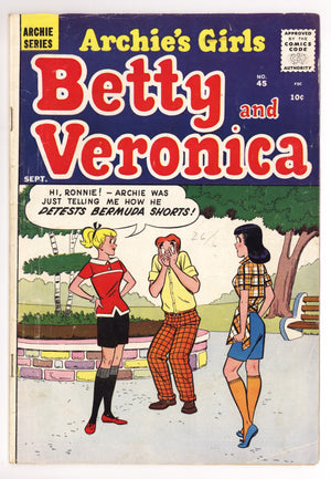 Archie's Girls Betty and Veronica 45 VG- (3.5) (1959)