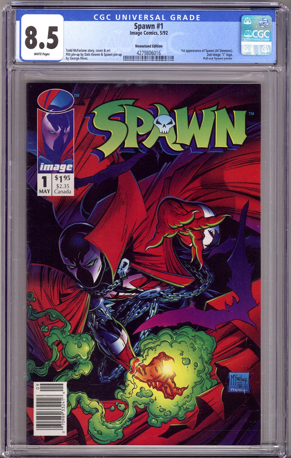 Spawn 1 CGC 8.5 (VF+) (1992) Newsstand