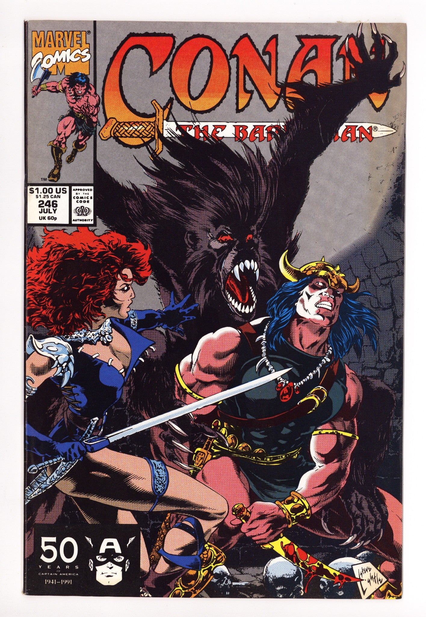 Conan the Barbarian Vol 1 246 Mid Grade (1991) 