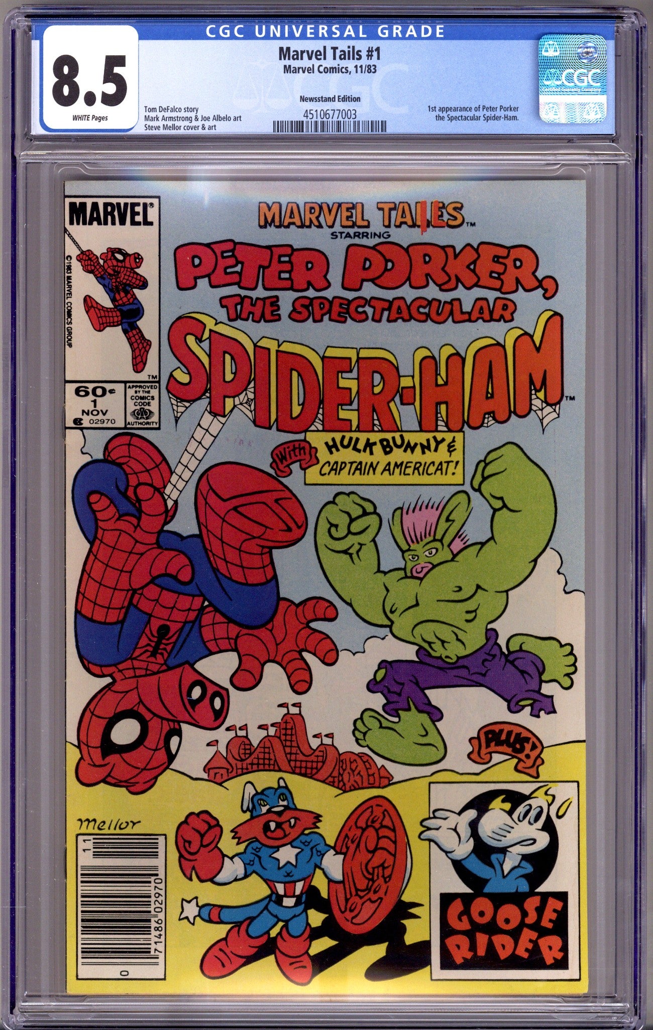 Marvel Tails Starring Peter Porker, the Spectacular Spider-Ham 1 CGC 8.5 (VF+) (1983) Newsstand 