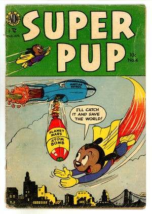 Super Pup  4  Cover Detached  (1954)  