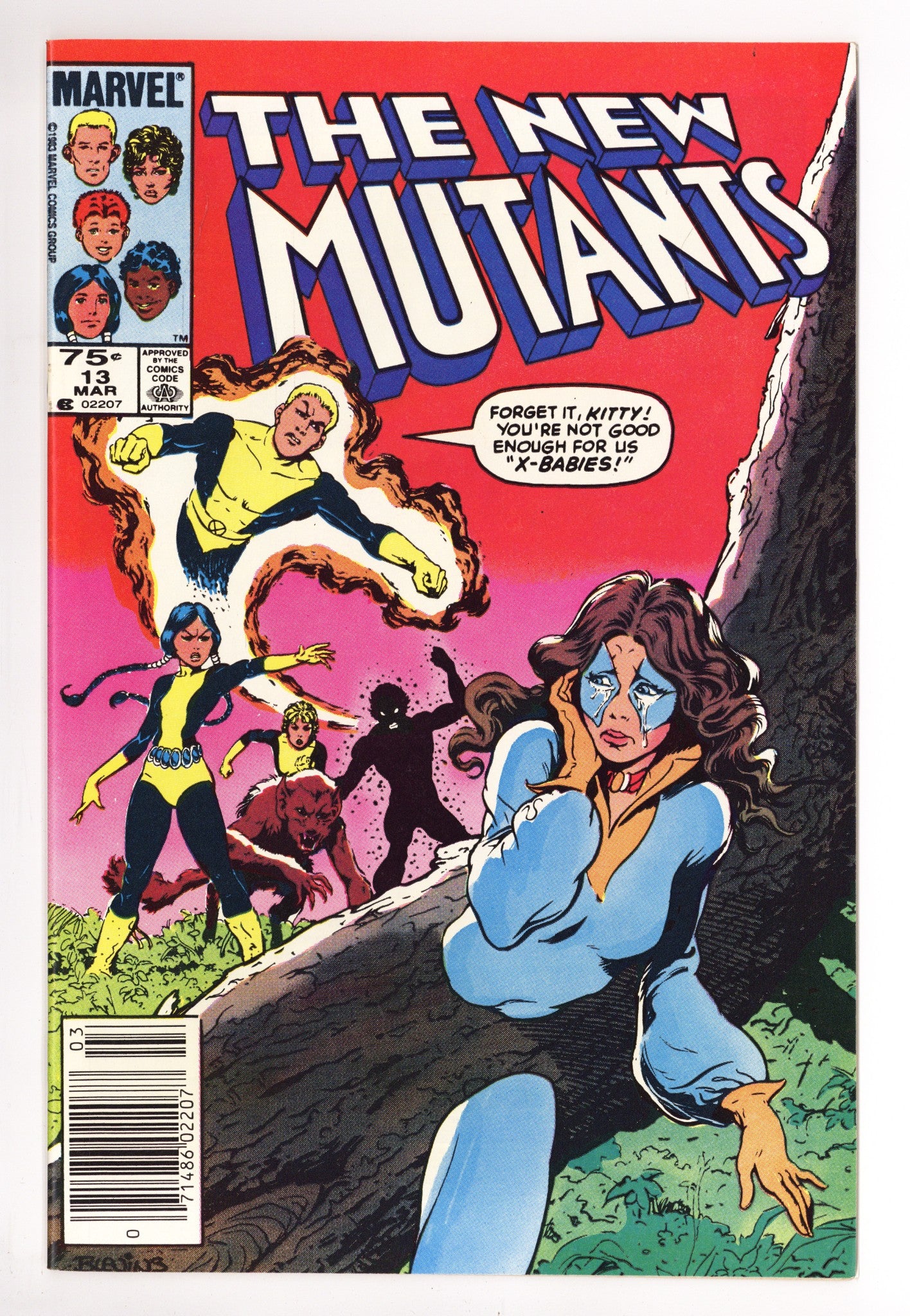 The New Mutants Vol 1 13 NM- (9.2) (1984) Canadian Price Variant 