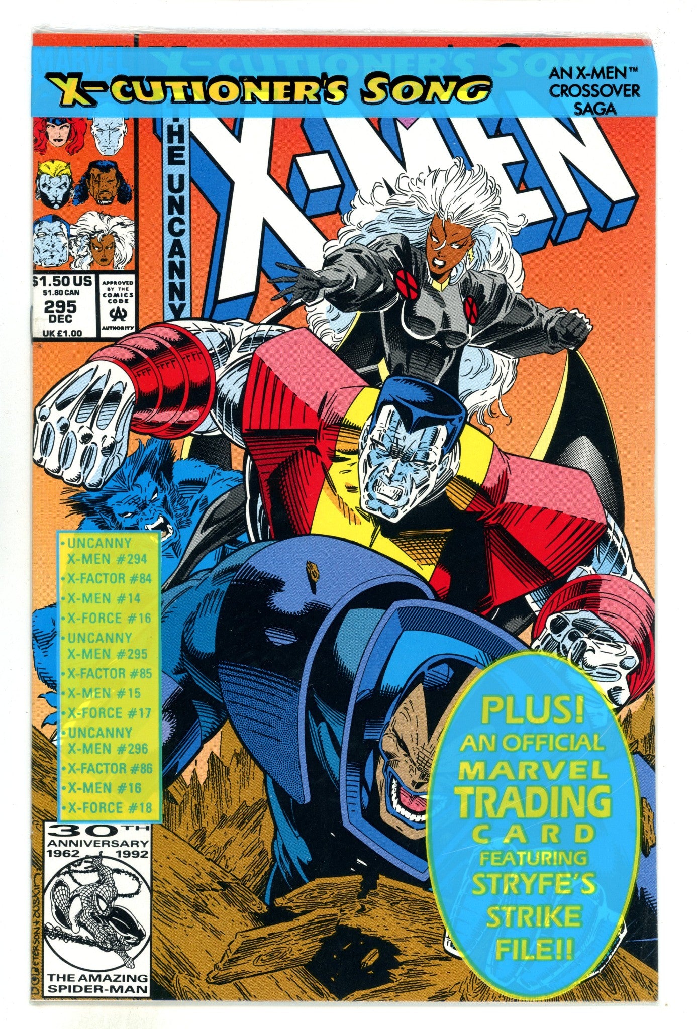 The Uncanny X-Men Vol 1 295  High Grade  (1992)  Sealed  