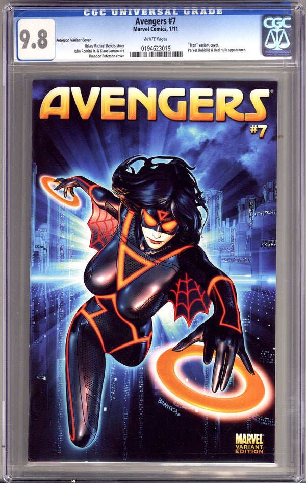 Avengers Vol 4 7 CGC 9.8 (NM/M) (2011) Peterson Tron Variant