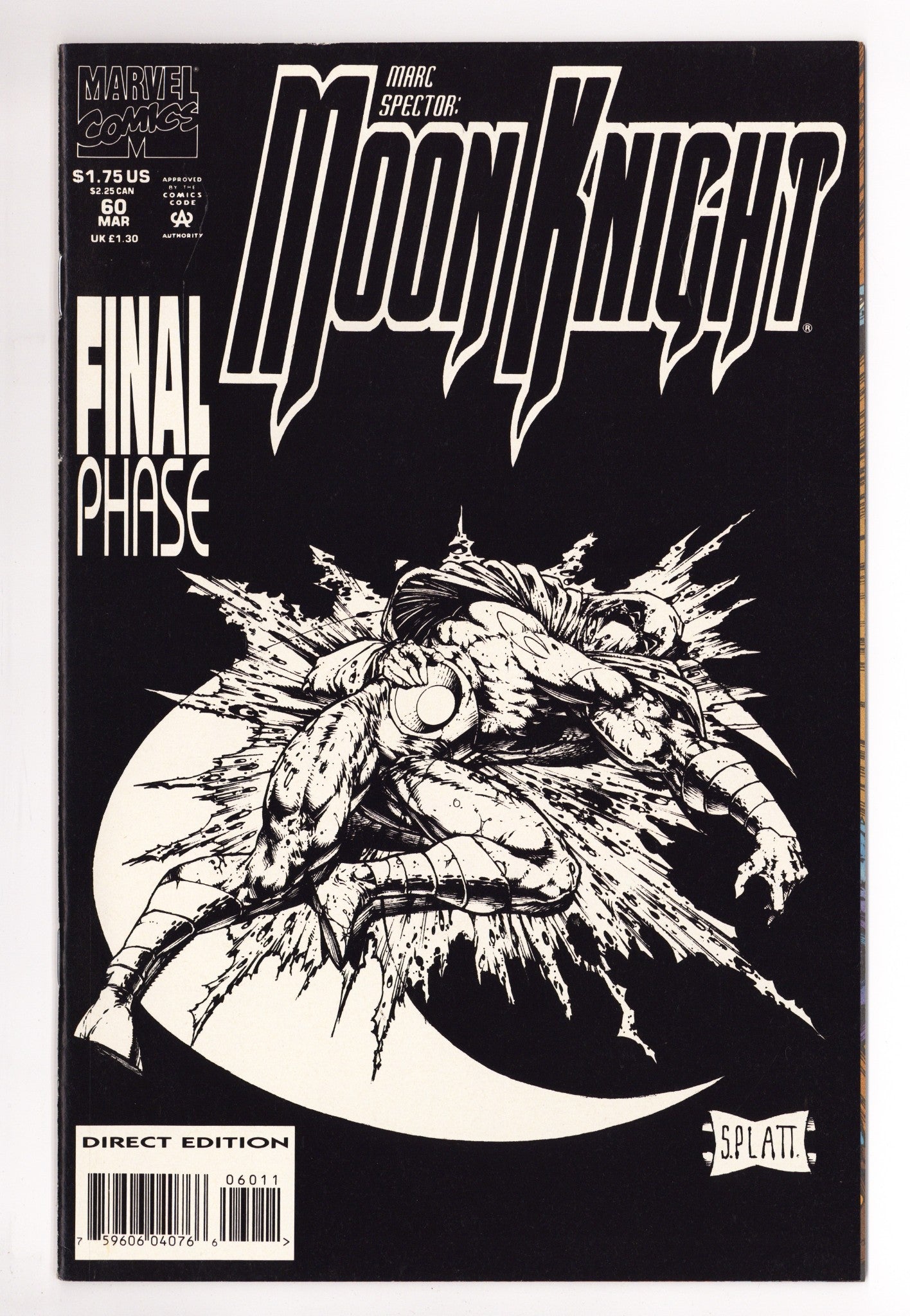 Marc Spector: Moon Knight 60 VF (8.0) (1994) 