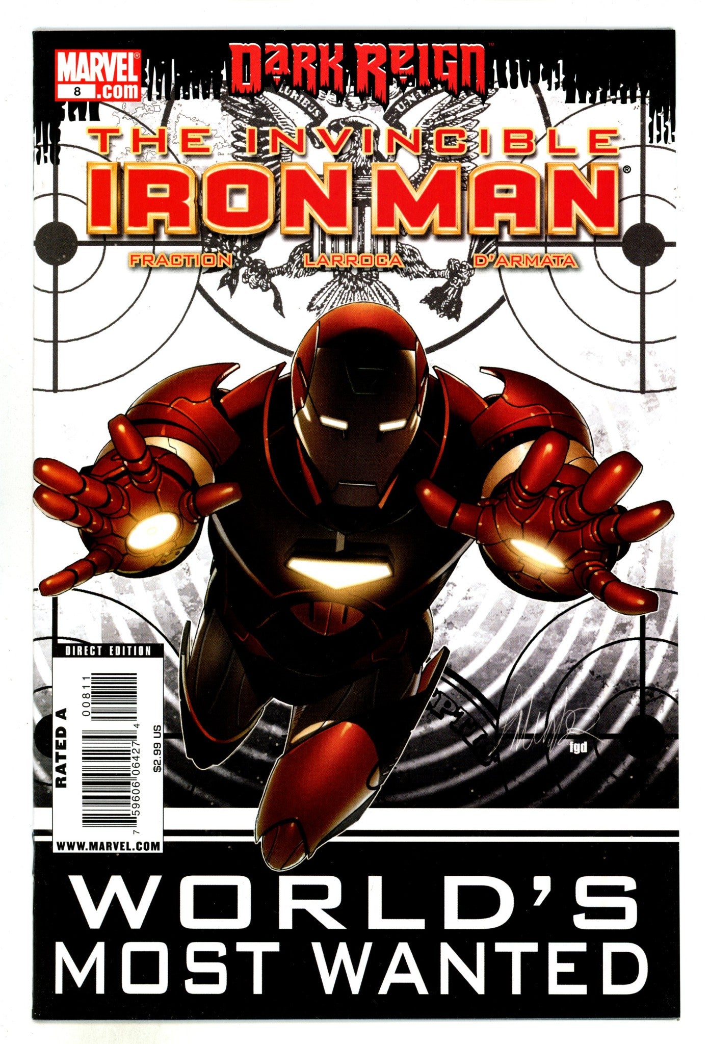 Invincible Iron Man Vol 1 8 High Grade (2009) 