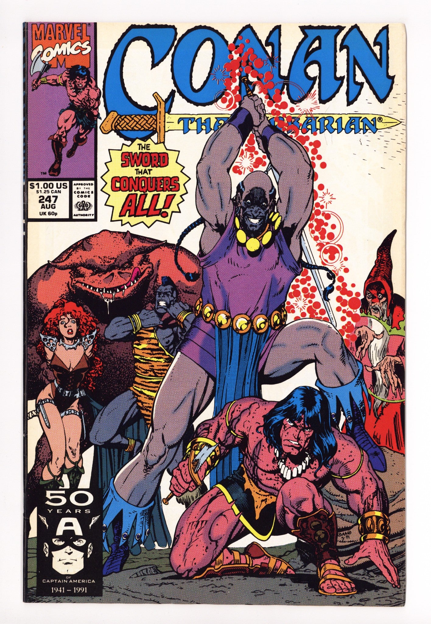 Conan the Barbarian Vol 1 247 Mid Grade (1991) 