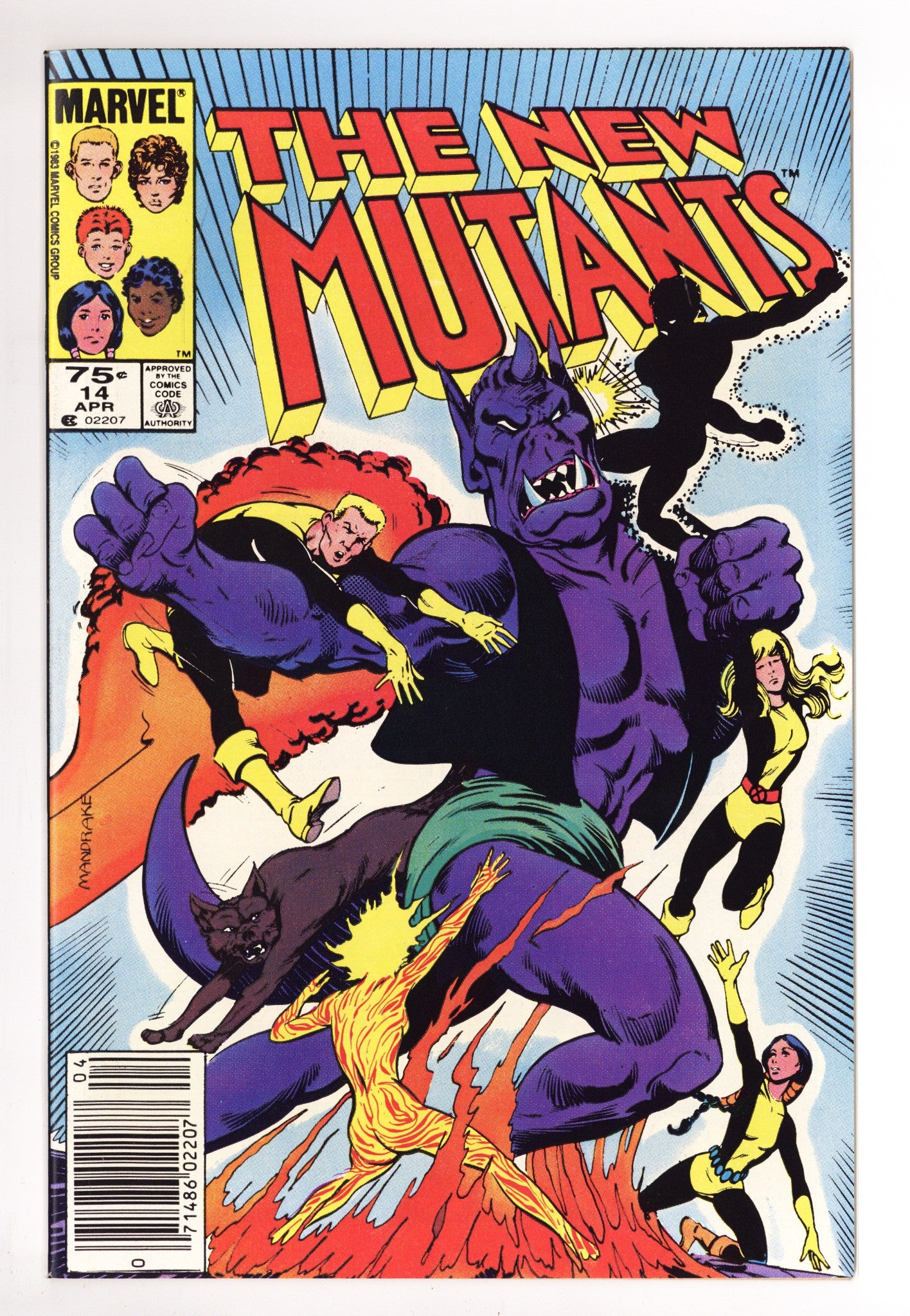 The New Mutants Vol 1 14 NM- (9.2) (1984) Canadian Price Variant 