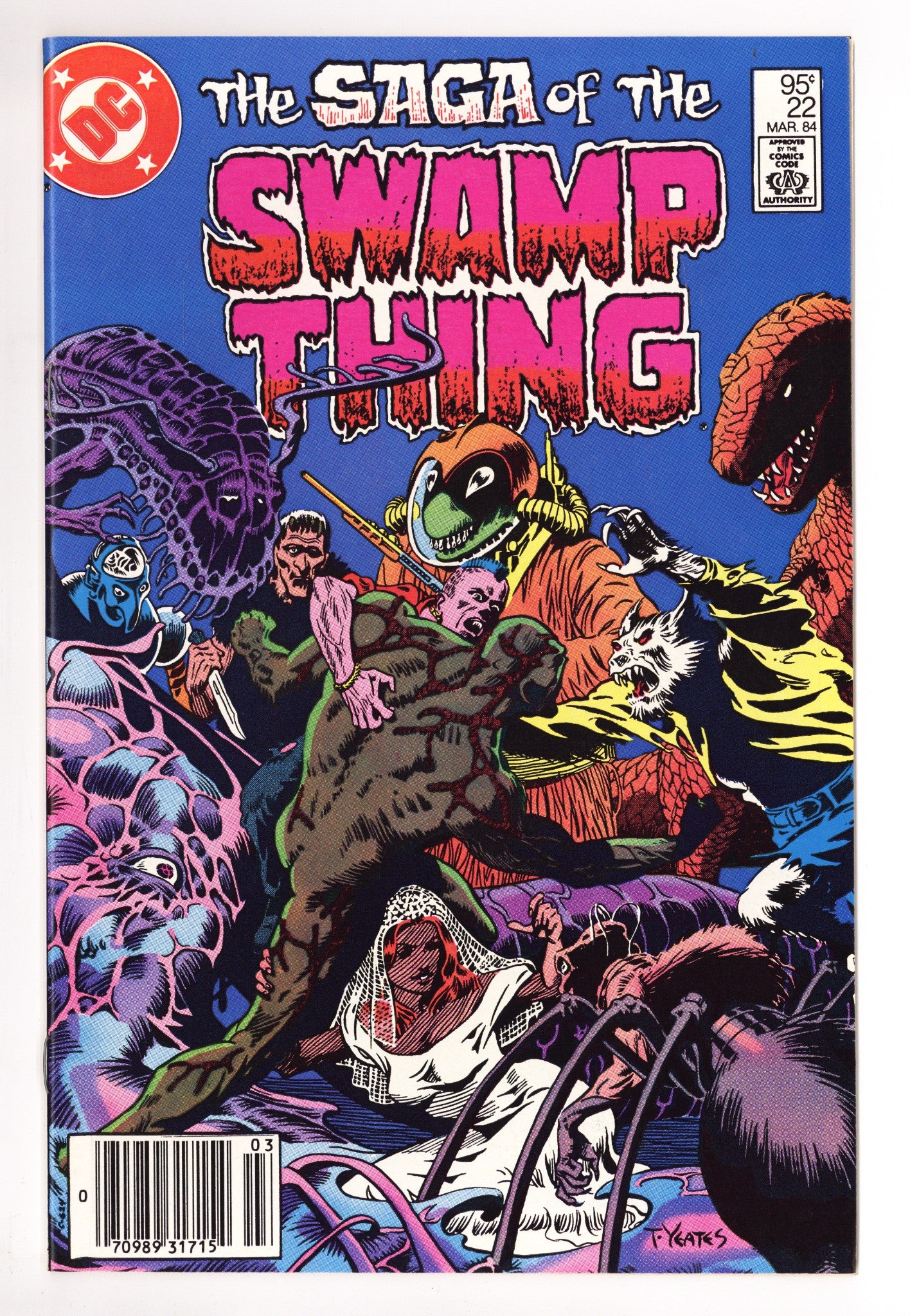 The Saga of Swamp Thing Vol 2 22 NM- (9.2) (1984) Canadian Price Variant 