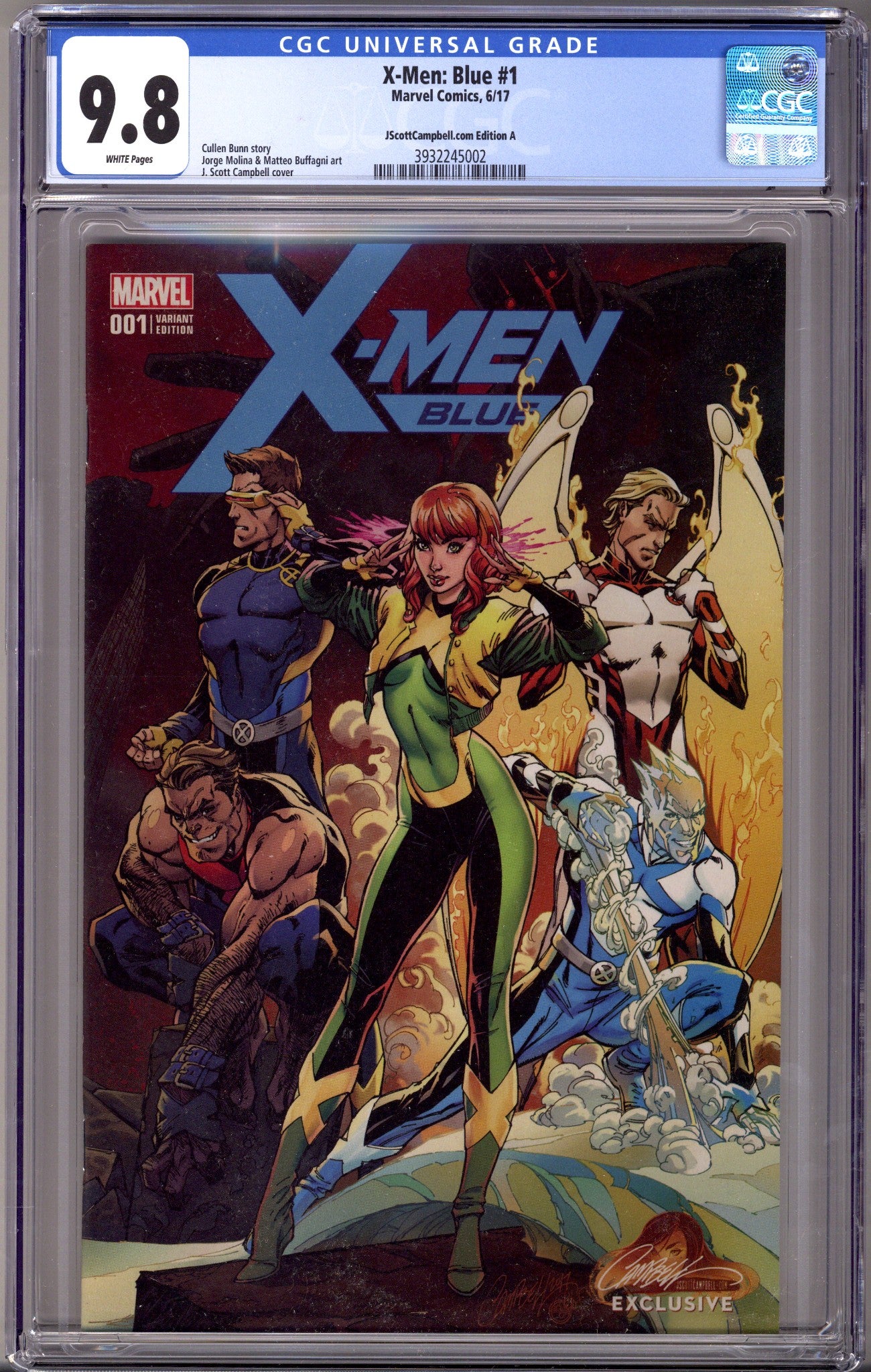 X-Men: Blue 1 Campbell Exclusive Variant CGC 9.8 (2017)