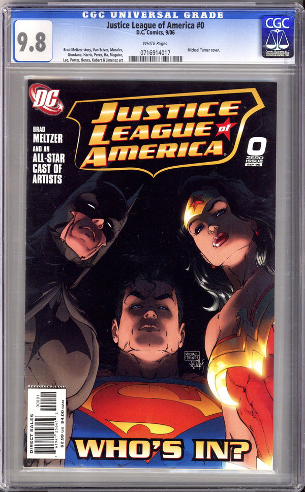 Justice League of America Vol 2 0 CGC 9.8 (NM/M) (2006)