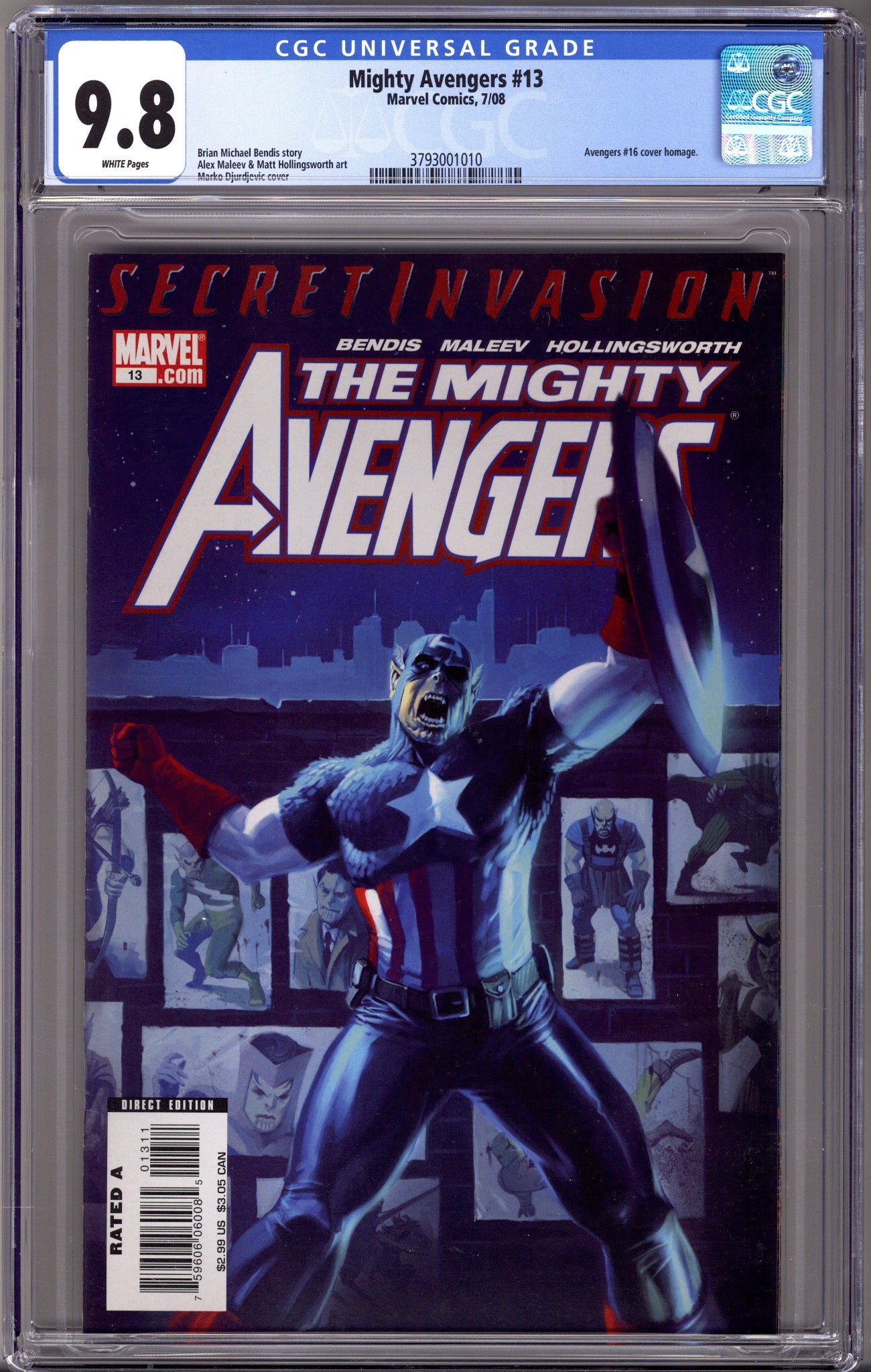 The Mighty Avengers Vol 1 13 CGC 9.8 (NM/M) (2008)