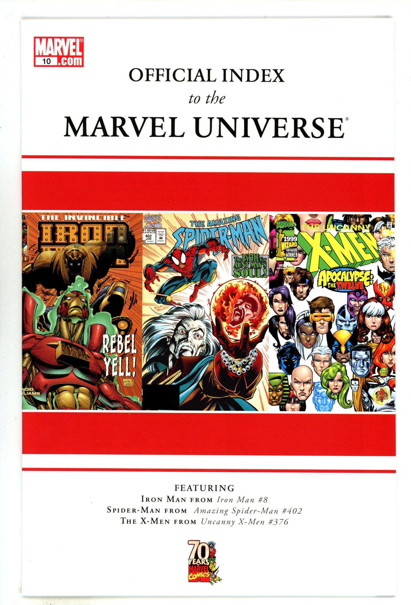 Official Index to the Marvel Universe 10 High Grade (2009) 